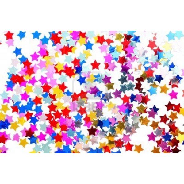 1Kg Confettis Estrela papel de seda