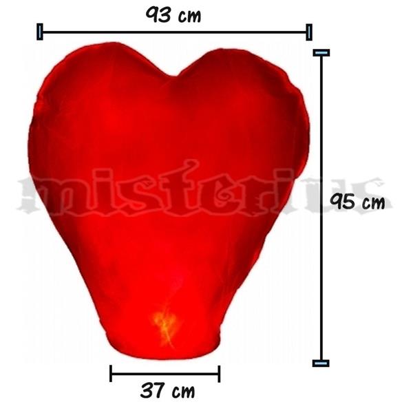 Lanterna do Amor em Coração - Sky Lantern