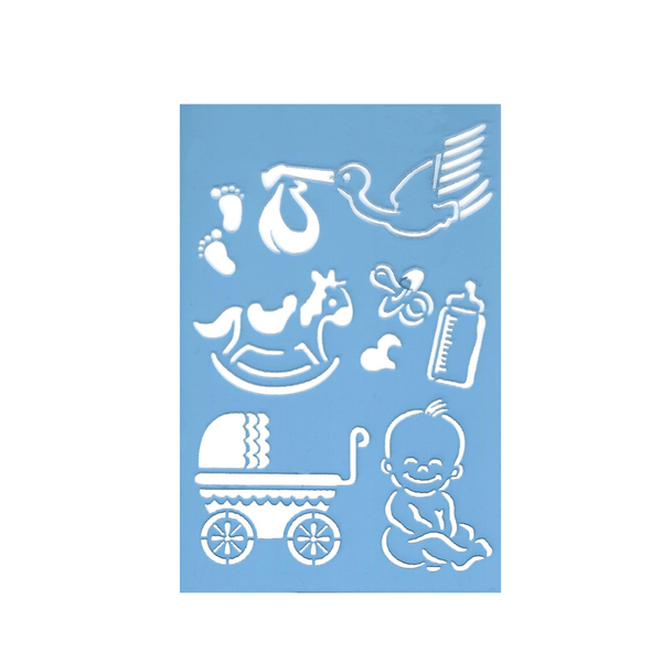 Stencil De Beb 10x15 Cm Misterius pt