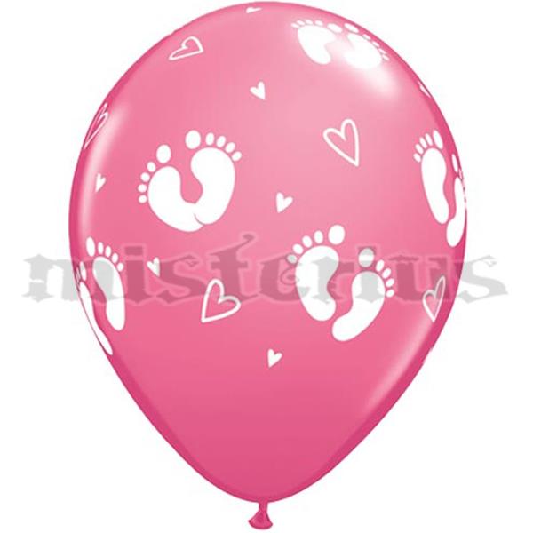 Balão Latex Pézinhos Rosa, 6 Unid. Balão Latex Pézinhos Rosa, 6 Unid.