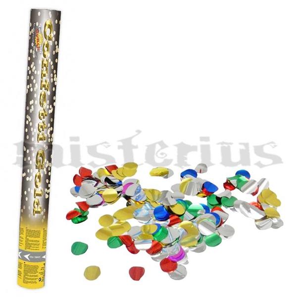 Tubo Lança Confetis Metalizado Redondo Multicor Lança Confetis Metalizado Redondo Multicor